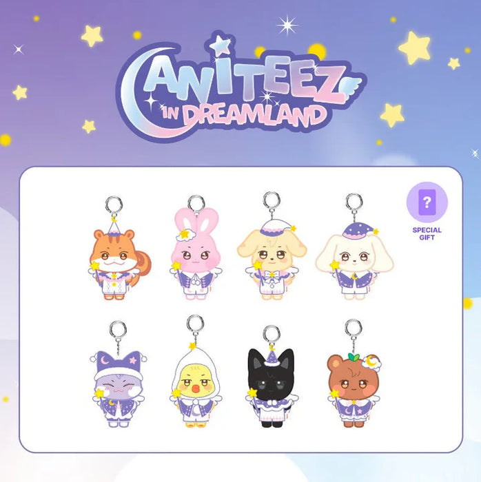 (PREORDER) ATEEZ - ANITEEZ IN THE DREAMLAND - OFFICIAL MD - PLUSH KEYRING (GUARDIAN ANGEL)