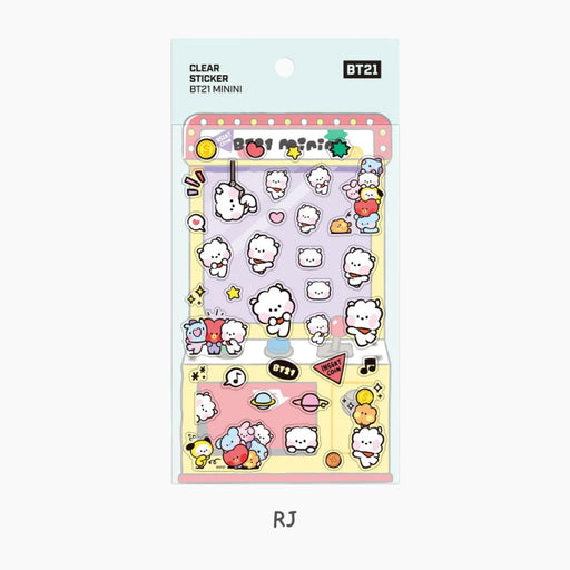 BT21 - MININI - CLEAR STICKER - Oh Seoul Happy RJ K-Characters