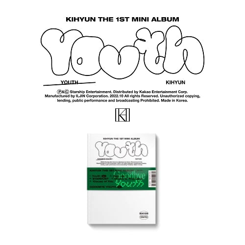 MONSTA X - KIHYUN - 1ST MINI ALBUM - YOUTH - Oh Seoul Happy GOODBYE YOUTH Albums