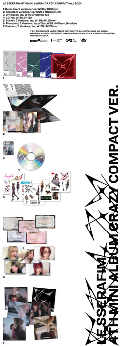 LE SSERAFIM - 4TH MINI ALBUM - CRAZY (COMPACT VER.)