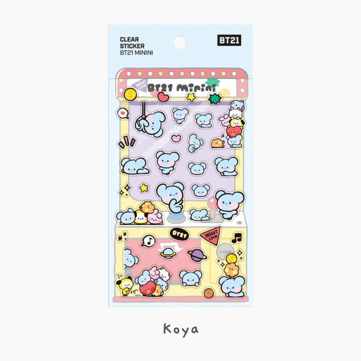 BT21 - MININI - CLEAR STICKER - Oh Seoul Happy KOYA K-Characters