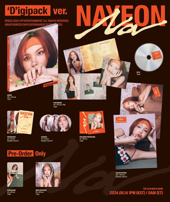 TWICE - NAYEON - 2ND MINI ALBUM - NA (DIGIPACK VER.)