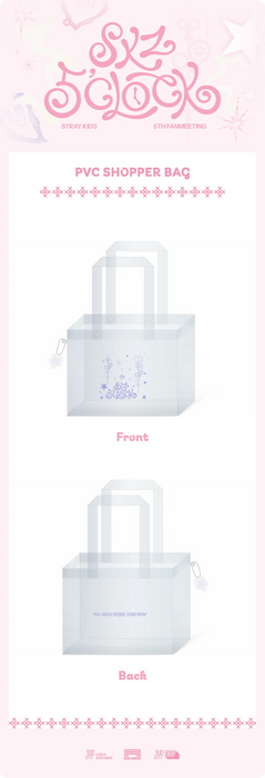 (PREORDER) STRAY KIDS - SKZ 5'CLOCK 5TH FAN MEETING OFFICAL MD PVC SHOPPER BAG